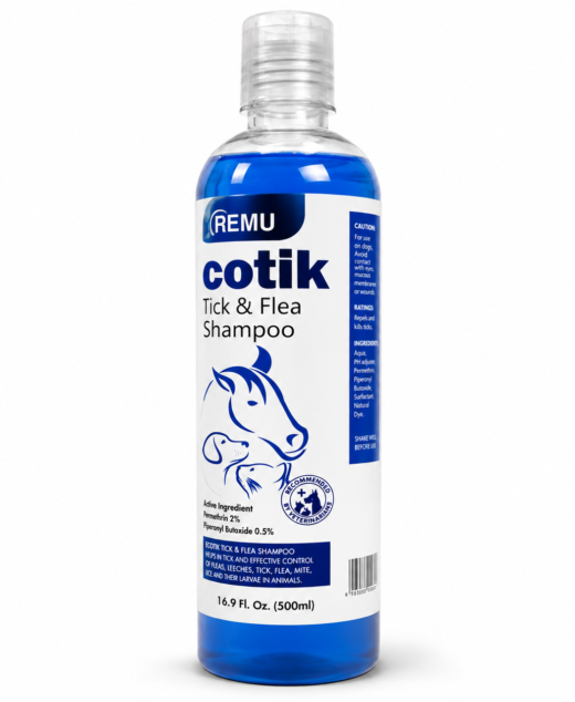 REMU Ecotik Tick & Flea Shampoo 500ml for Dogs and Cats - PetsDunya Pakistan