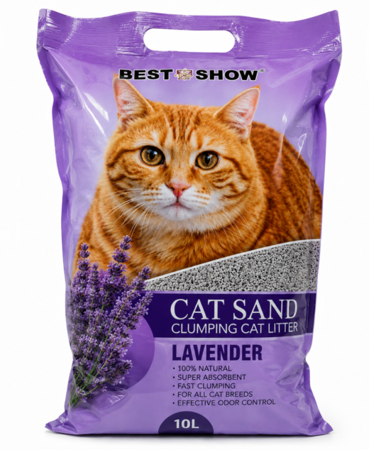 Best in Show Clumping Cat Litter 10L | Premium Bentonite Cat Sand – Lavender, Apple, Lemon & Coffee
