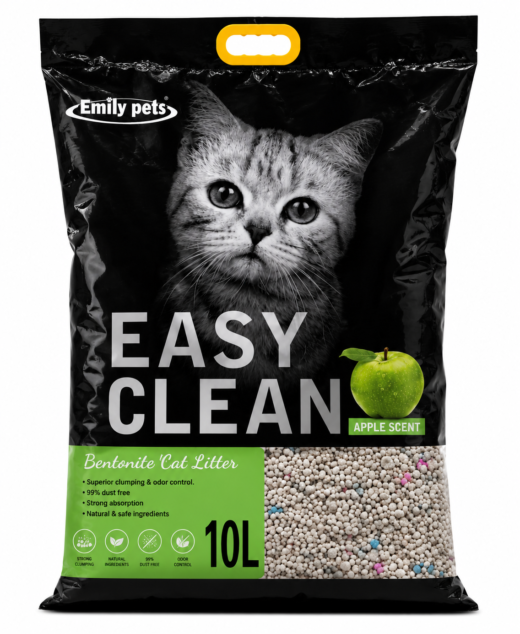 Easy Clean Bentonite Cat Litter – Apple Scent | Premium Clumping Cat Litter