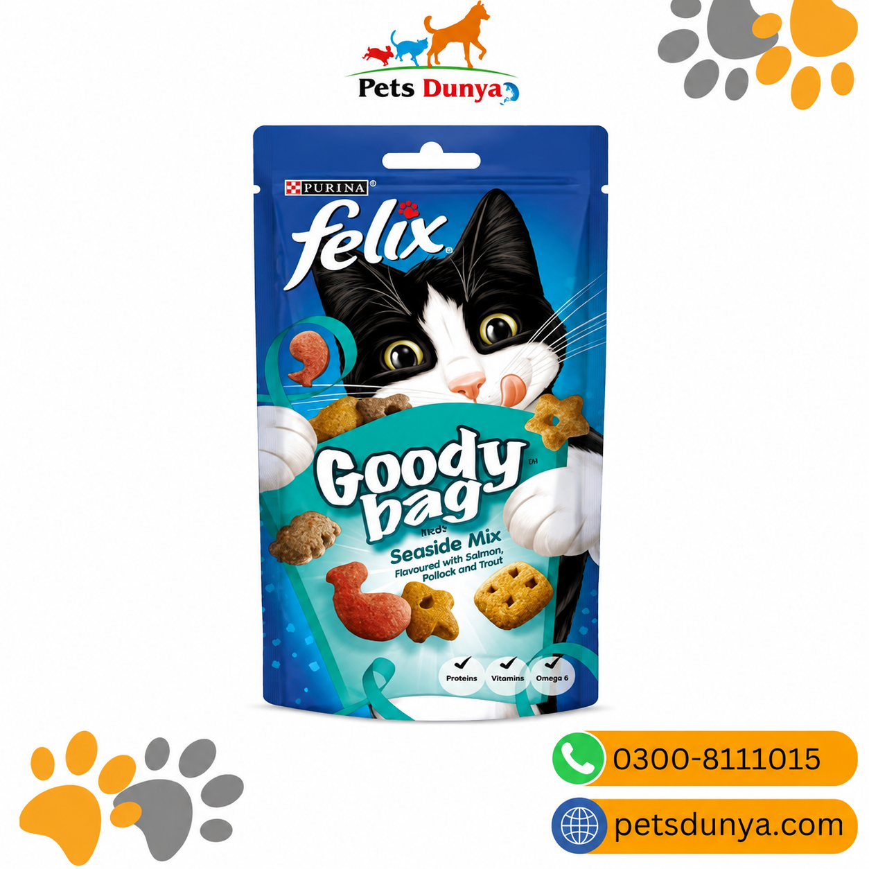 Felix Goody Bag Cat Treats 60g – Delicious Cat Treats