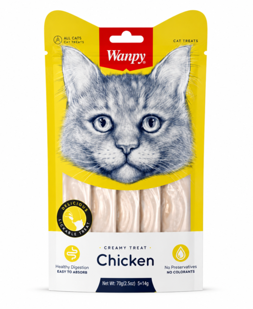 Wanpy Creamy Treats With Chicken Flavor 5 Sticks Pack - 70g