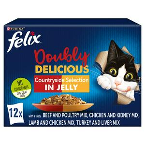 Felix As Good As It Looks Doubly Delicious Cat Food Meat 12x100g