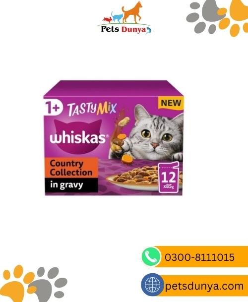 Whiskas 1+ Pouches Country Collection In Gravy – 12 Pouch Box