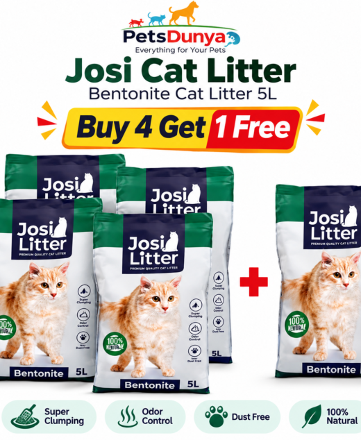 Josi Bentonite Cat Litter 5L – Buy 4 Get 1 Free | Petsdunya