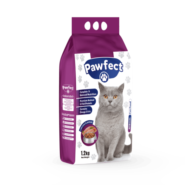 Pawfect Adult Cat  Food With Chicken – 1.2kg - Image 3