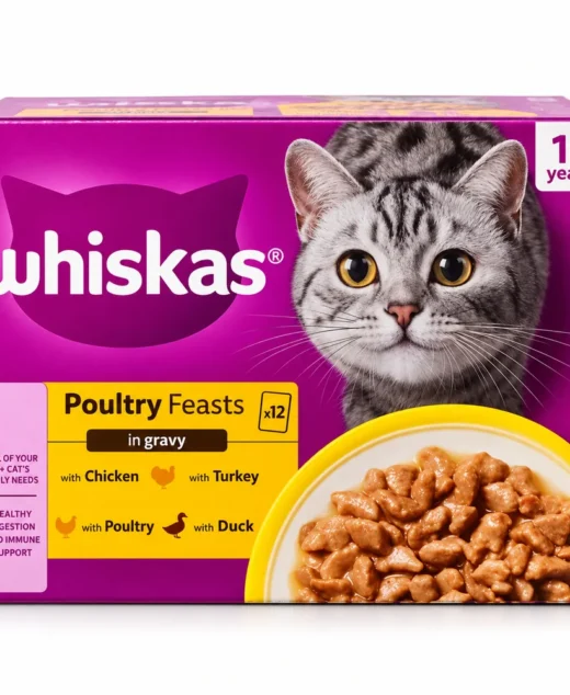 Whiskas Poultry Feasts in Gravy Adult Wet Cat Food 12 Pack