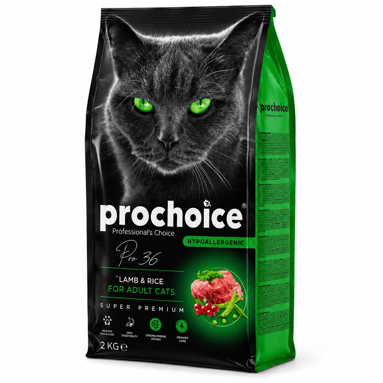 Prochoice Pro 36 Lamb & Rice Hypoallergenic Adult Cat Food 2kg