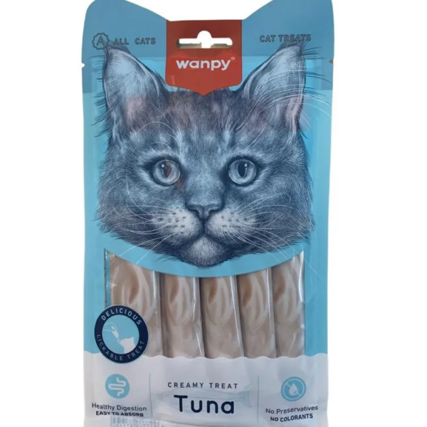 Wanpy Creamy Treats With Tuna Flavor 5 Sticks Pack - 70g