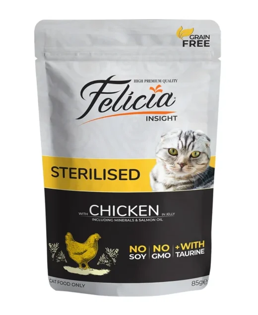 Felicia Grain-Free Sterilized Wet Cat Food with Chicken 85g