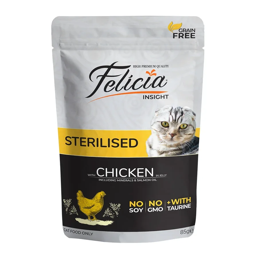 Felicia Grain-Free Sterilized Wet Cat Food with Chicken 85g