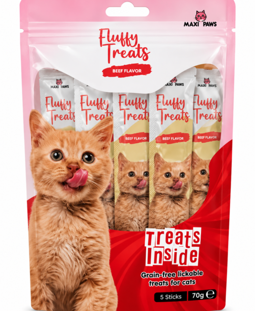 Fluffy Creamy Cat Treats Beef Flavor – 5 Sticks 70g