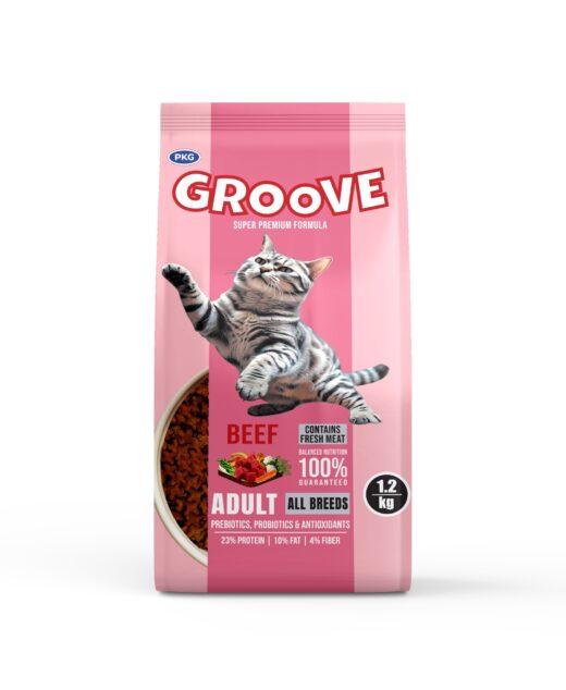 GROOVE Cat food BEEF 1.2kg