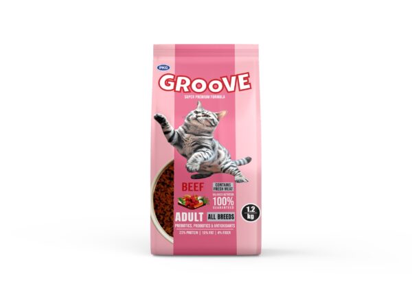 GROOVE Cat food BEEF 1.2kg