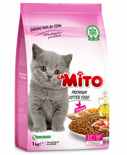 La Mito Premium Kitten Food Chicken 1kg bag for kittens