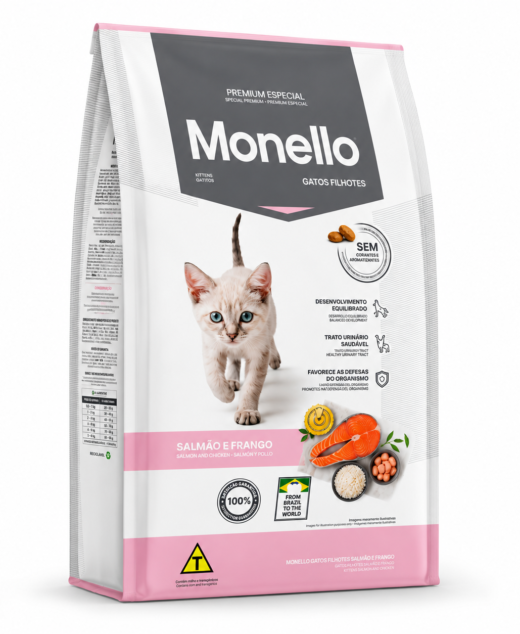 Monello Kitten Cat Food Salmon & Chicken Premium Dry Food for Kittens – Petsdunya Pakistan