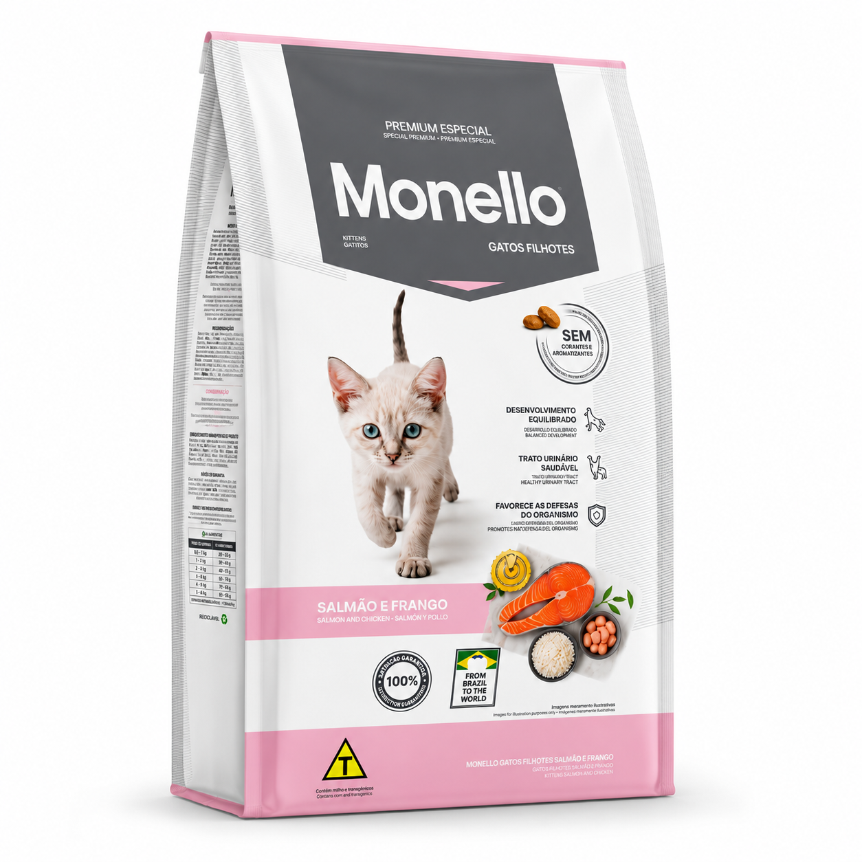 Monello Kitten Cat Food Salmon & Chicken Premium Dry Food for Kittens – Petsdunya Pakistan