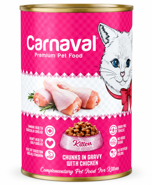 Carnaval kitten Chunks in Gravy With Chicken