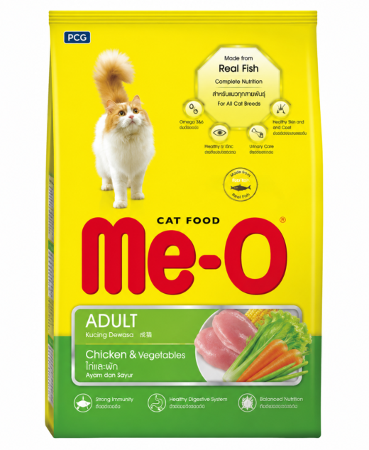 Me-O Adult Cat Food Chicken & Vegetables Dry Food Bag – PetsDunya Pakistan