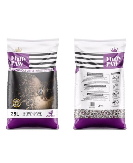 Fluffy Paw Cat Litter 25L, Fluffy Paw 25L cat litter, cat litter 25L Pakistan, clumping cat litter, odor control cat litter, cat litter Karachi, buy cat litter online Pakistan, best cat litter Pakistan, cat litter for cats, Petsdunya cat litter