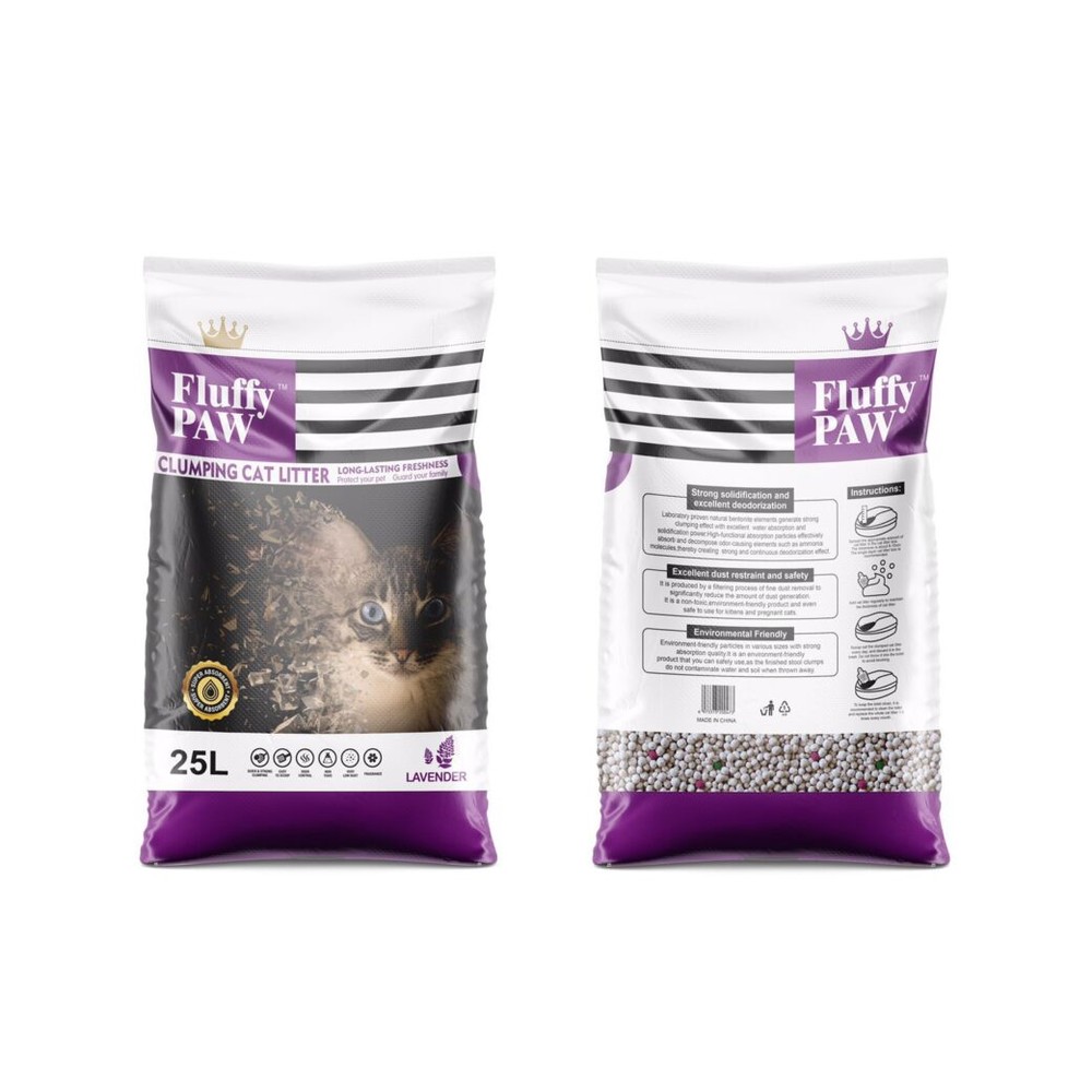 Fluffy Paw Cat Litter 25L, Fluffy Paw 25L cat litter, cat litter 25L Pakistan, clumping cat litter, odor control cat litter, cat litter Karachi, buy cat litter online Pakistan, best cat litter Pakistan, cat litter for cats, Petsdunya cat litter