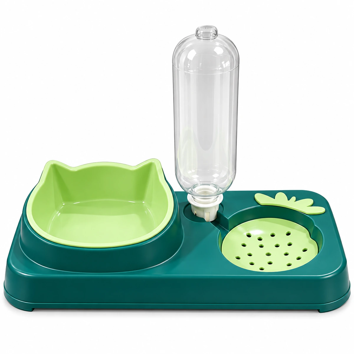 3-in-1 Cat Feeding Station with Food Bowl and Water Dispenser