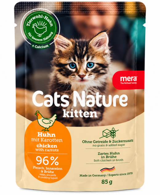 Mera Cats Nature Kitten Chicken with Carrots Wet Cat Food 85g