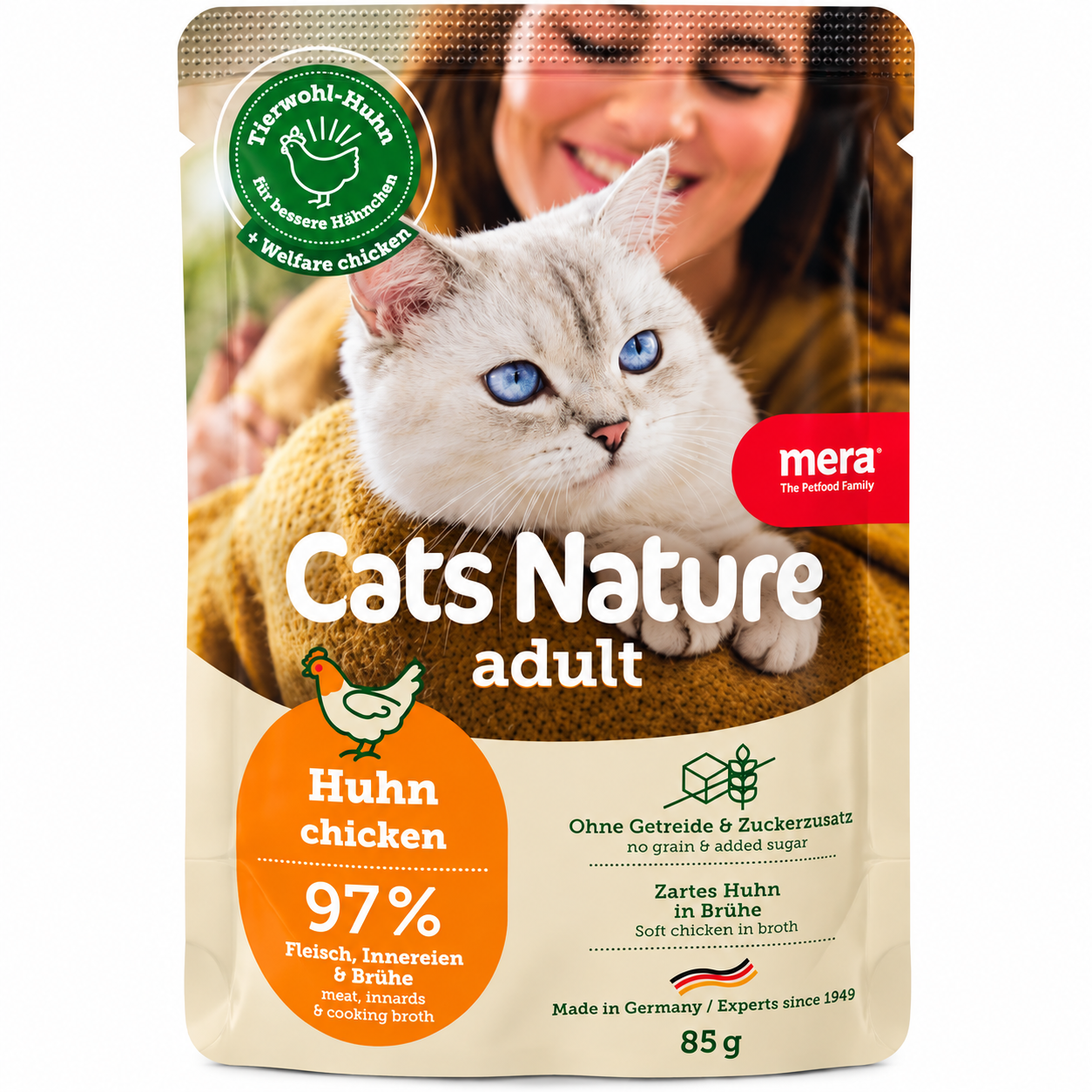 Mera Cats Nature Adult Chicken Wet Cat Food 85g