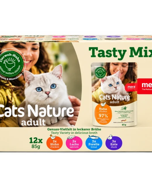 ALT text: Mera Cats Nature Adult Tasty Mix 12x85g wet cat food