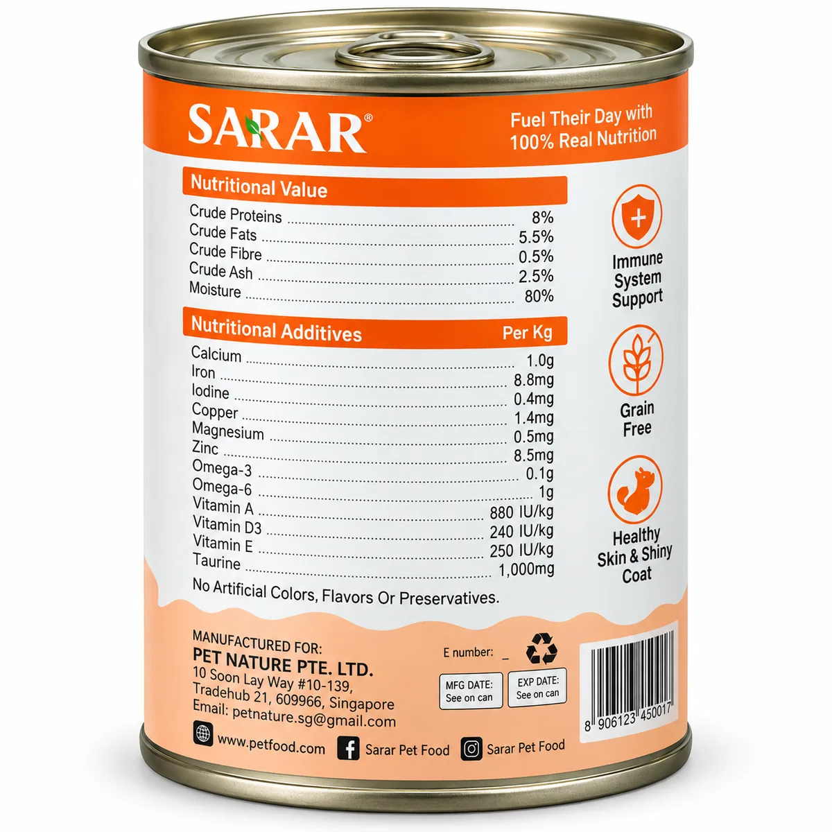 SARAR Fresh Chicken Wet Cat Food 400g – Complete Food for Cats - Image 2