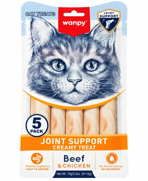 Wanpy Joint Support Creamy Treat Beef and Chicken 70g for Cats