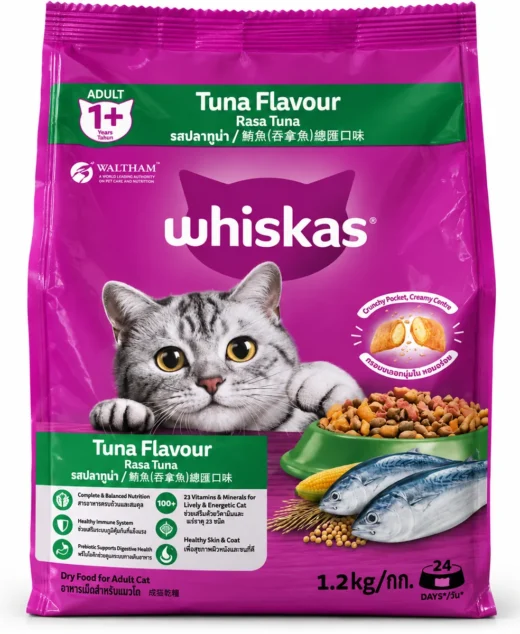 Whiskas Adult 1+ Tuna Flavour Cat Food 1.2kg