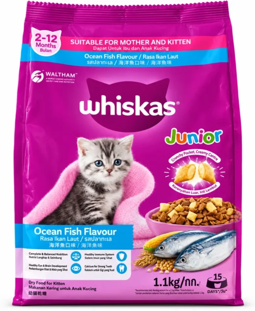 Whiskas Junior Ocean Fish Flavour Kitten Food 1.1kg