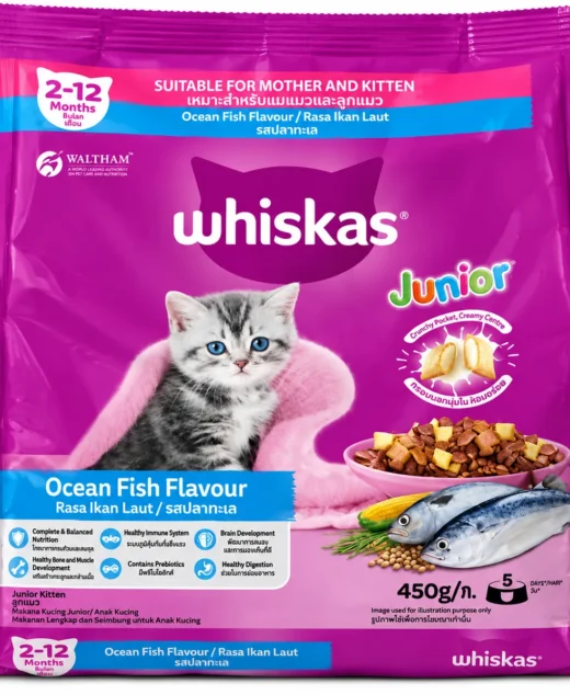 Whiskas Junior Ocean Fish Flavour Kitten Food 450g